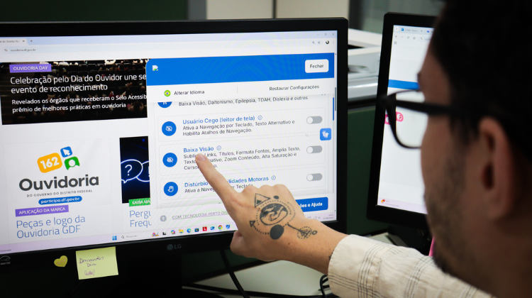 Capa da notícia: Participa DF e Portal da Transparência passam a ser 100% acessíveis digitalmente